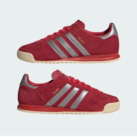 Adidas Guam Active Maroon Tech Silver Met / Size 10 Men’s - Picture 8 of 10